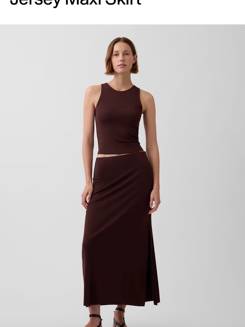 GAP Brown Maxi Skirt and matching Tank Top - Picture 6 of 6